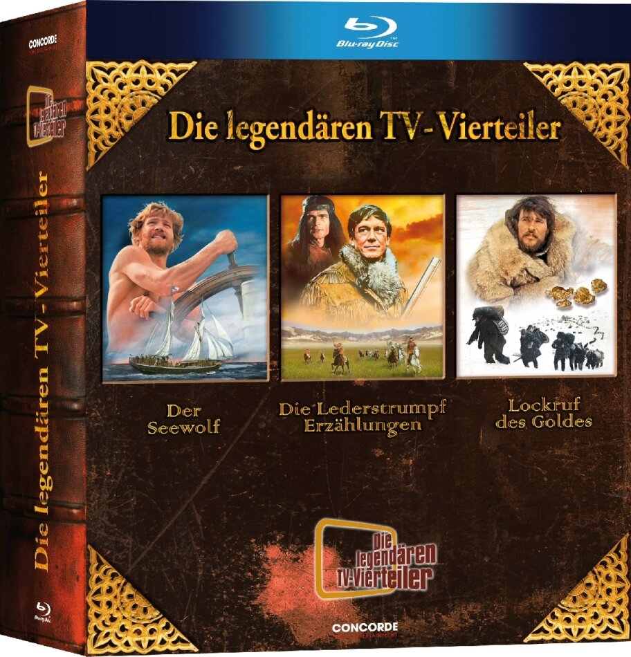 Die legendären TV-Vierteiler - Der Seewolf / Die Lederstrumpf Erzählungen / Lockruf des Goldes (3 Blu-rays)