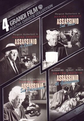 4 Grandi Film - Agatha Christie Collection - Assassinio a bordo / Assassinio al Galoppatoio / Assassinio sul Palcoscenico / Assassinio sul Treno (s/w, 4 DVDs)