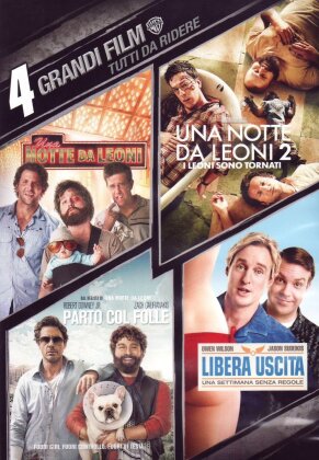 4 Grandi Film - Tutti da ridere - Una notte da leoni 1 & 2 / Libera uscita / Parto col folle (4 DVDs)