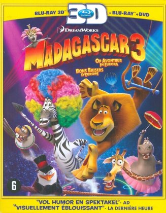 Madagascar 3 - Bons baisers d'Europe (2012) (Blu-ray 3D (+2D) + DVD)