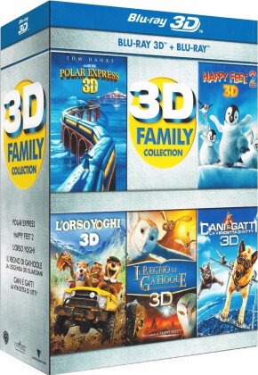3D Family Collection - Polar Express / Happy Feet 2 / L'Orso Yoghi / Il regno di Ga`Hoole / Cani & Gatti - La vendetta di Kitty (10 Blu-ray 3D (+2D))
