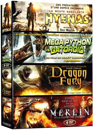 Hyenas / Mega Python vs. Gatoroid / Dragon Fury / Merlin et la guerre des Dragons (4 DVD)