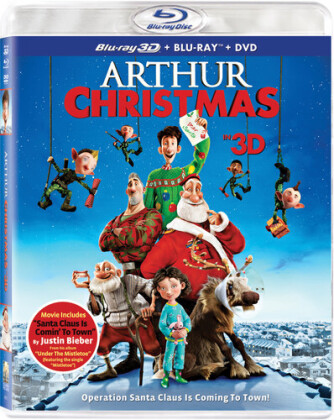 Arthur Christmas (2011) (Blu-ray 3D (+2D) + Blu-ray + DVD)