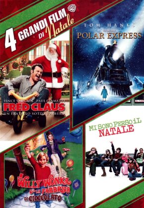 4 Grandi Film di Natale - Fred Claus / Polar Express / Mi sono perso il Natale / Willy Wonka... (4 DVDs)