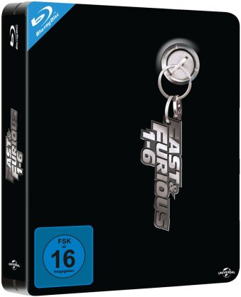 Fast & Furious 1-6 (Édition Limitée, Steelbook, 6 Blu-ray)
