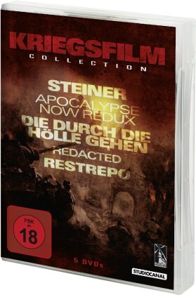 Kriegsfilm Collection - Steiner / Apocalypse Now / Die durch die Hölle gehen / Redacted / Restrepo (5 DVDs)