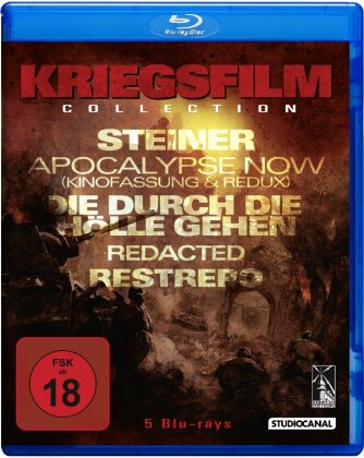 Kriegsfilm Collection - Steiner / Apocalypse Now / Die durch die Hölle gehen / Redacted / Restrepo (5 Blu-rays)