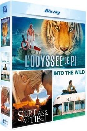 L'odyssée de Pi / Into the Wild / Sept ans au Tibet (3 Blu-rays)