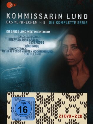 Kommissarin Lund - Die komplette Serie - Das Verbrechen 1-3 (21 DVDs + 2 CDs)