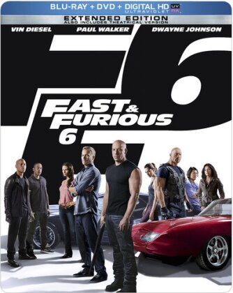 Fast & Furious 6 - Fast & Furious 6 (2PC) (W/DVD) (2013) (Extended Edition, Steelbook, Blu-ray + DVD)
