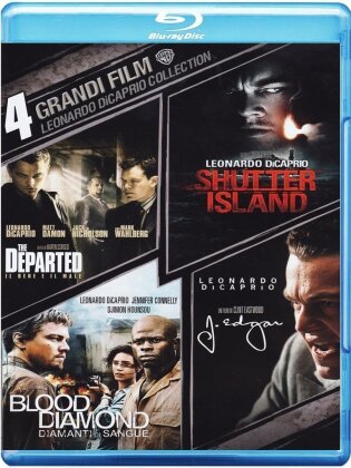 4 Grandi Film - Leonardo Di Caprio - The Departed / Shutter Island / Blood Diamond / J. Edgard (4 Blu-rays)