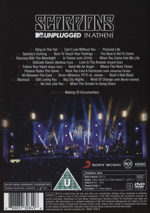 MTV Unplugged - Live in Athens by Scorpions - CeDe.com