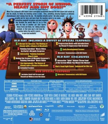 Cloudy with a Chance of Meatballs (2009) (Blu-ray + DVD)