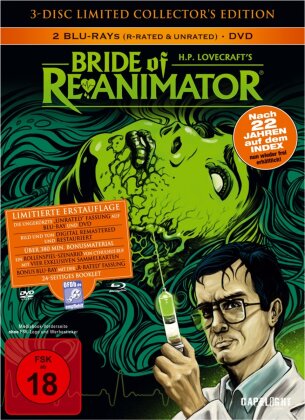 Bride of Re-Animator (1989) (R-Rated Version, Collector's Edition, Edizione Limitata, Mediabook, Uncut, Unrated, 2 Blu-ray + DVD)