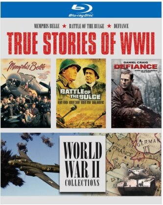 True Stories of WW2 - Memphis Belle / Battle of the Bulge / Defiance (4 Blu-rays)