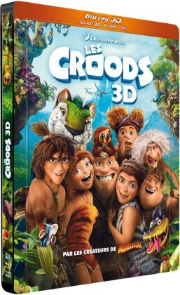 Les Croods (2013) (Steelbook, Blu-ray 3D + Blu-ray + DVD)