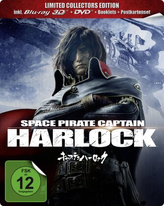Space Pirate Captain Harlock (2013) (Édition Collector Limitée, Steelbook, Blu-ray 3D (+2D) + Blu-ray + DVD)