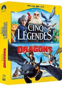 Les Cinq Legendes 3D (2012) / Dragons 3D (2010) (2 Blu-ray 3D (+2D))