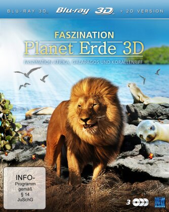 Faszination Planet Erde - Faszination Afrika, Galapagos und Korallenriff (3 Blu-ray 3D (+2D))
