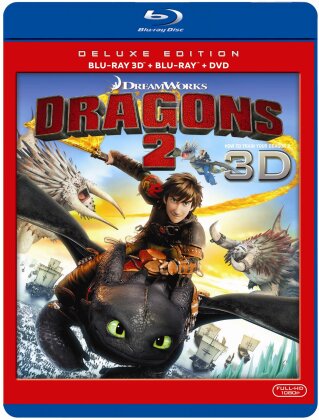 Dragons 2 (2014) (Édition Deluxe, Blu-ray + Blu-ray 3D + DVD)
