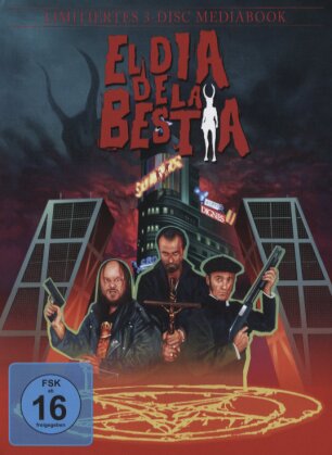 El Dia de la Bestia (1995) (Cover B, Limited Edition, Mediabook, Uncut, Blu-ray + 2 DVDs)