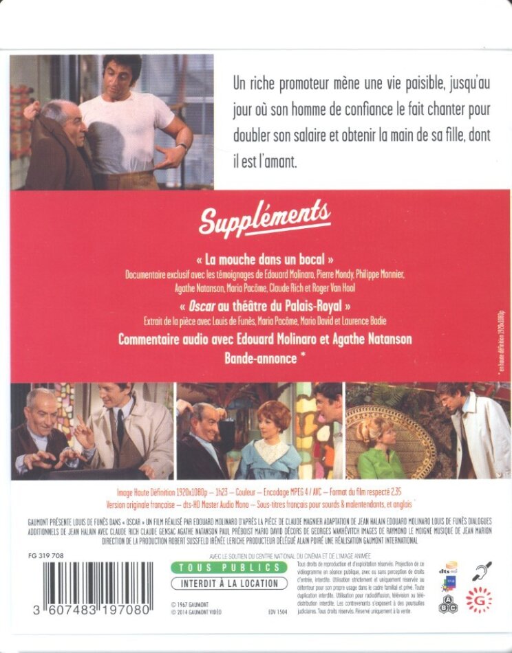  Oscar : LouisdeFunès, ClaudeRich, ClaudeGensac, AgatheNatanson,  PaulPréboist, Edouard Molinaro: Movies & TV