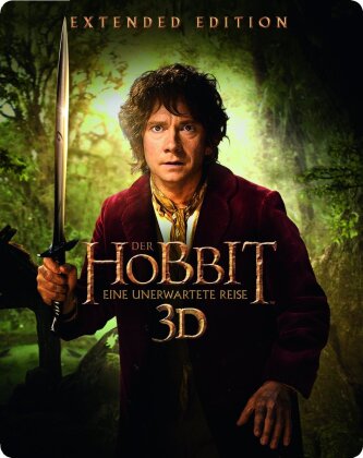 Der Hobbit - Eine unerwartete Reise (2012) (Extended Edition, Steelbook, 5 Blu-ray 3D (+2D))