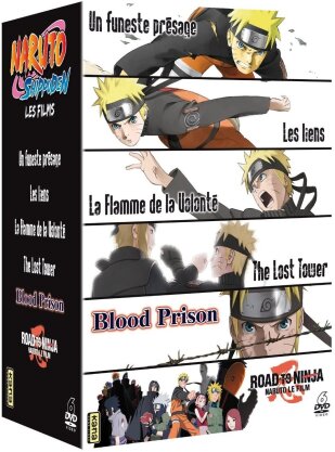 Naruto Shippuden - Les films - Un funeste présage / Les liens / La flamme de la volonté / The Lost Tower / Blood Prison / Road to Ninja (6 DVD)