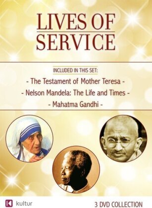 Lives of Service - The Testament of Mother Teresa / Nelson Mandela: The Life and Times / Mahatma Gandhi (3 DVDs)