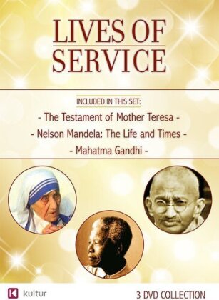 Lives of Service - The Testament of Mother Teresa / Nelson Mandela: The Life and Times / Mahatma Gandhi (3 DVD)