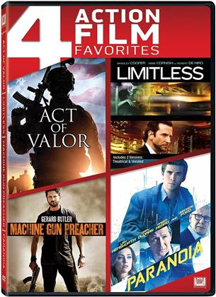 Act of Valor / Limitless / Machine Gun Preacher / Paranoia - 4 Action Film Favorites (4 DVDs)