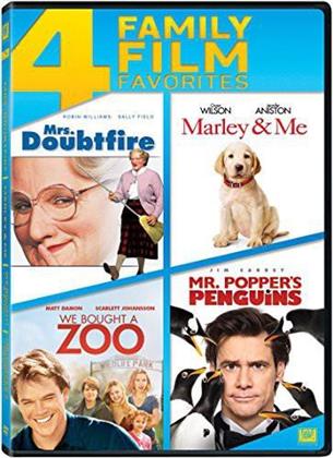 Mrs. Doubtfire / Marley & Me / We Bought a Zoo / Mr. Popper's Penguins - 4 Family Film Favorites (4 DVD)