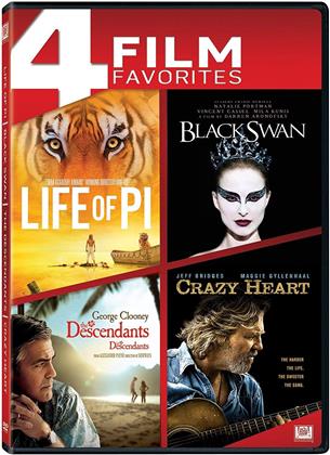 Life of Pi / Black Swan / The Descendants / Crazy Heart - 4 Film Favorites (4 DVDs)