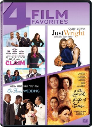 Baggage Claim / Just Wright / Our Family Wedding / The Secret Life of Bees - 4 Film Favorites (4 DVDs)