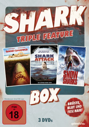 Shark Box Triple Feature - Sand Sharks / Shark Attack / Snow Sharks (Uncut, 3 DVDs)