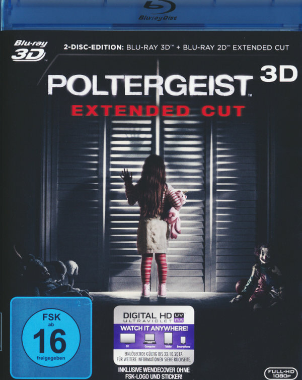 Poltergeist (2015) (Extended Edition, Blu-ray 3D + Blu-ray)