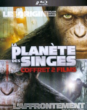 La planète des singes - Les origines (2011) / La planète des singes - L'affrontement (2014) (2 Blu-rays)