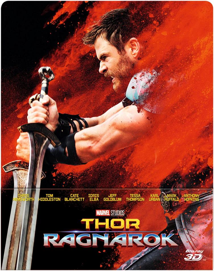 Thor 3 - Ragnarok (2017) (Limited Edition, Steelbook, Blu-ray 3D + Blu-ray)