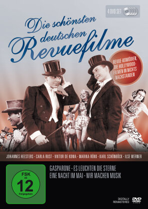Die schönsten deutschen Revuefilme - Gasparone / Es leuchten die Sterne / Eine Nacht im Mai / Wir machen Musik (Digitally Remastered, n/b, 4 DVD)