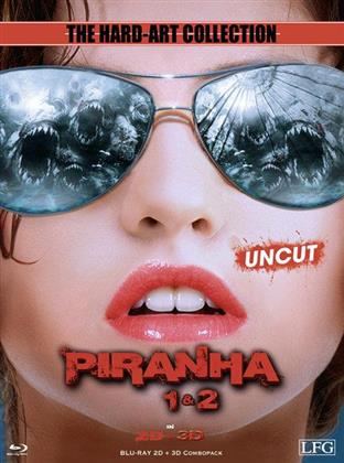 Piranha 3D (2010) / Piranha 2 - 3D (2012) (Cover C, Edizione Limitata, Mediabook, Uncut)