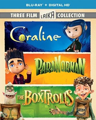 Coraline (2009) / ParaNorman (2012) / The Boxtrolls (2014) (3 Blu-rays)