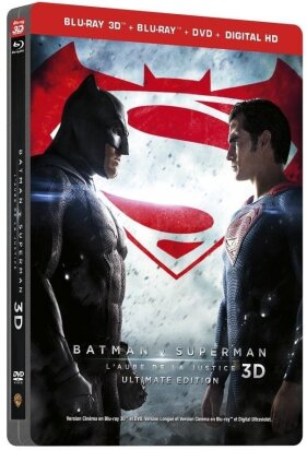 Batman v Superman - L’Aube de la Justice (2016) (Kinoversion, Langfassung, Steelbook, Ultimate Edition, Blu-ray 3D + Blu-ray + DVD)