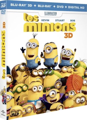 Les Minions (2015) (Blu-ray 3D + Blu-ray + DVD)