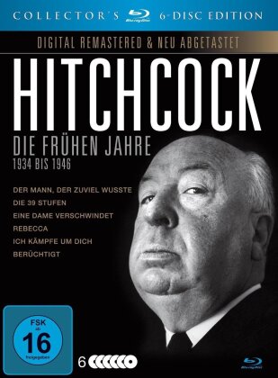 Alfred Hitchcock - Die frühen Jahre - 1934 bis 1946 (b/w, Collector's Edition, Remastered, 6 Blu-rays)