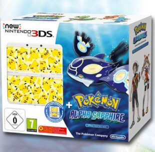 New Nintendo 3DS Bundle - Pokemon Alpha Sapphire + Coverplate