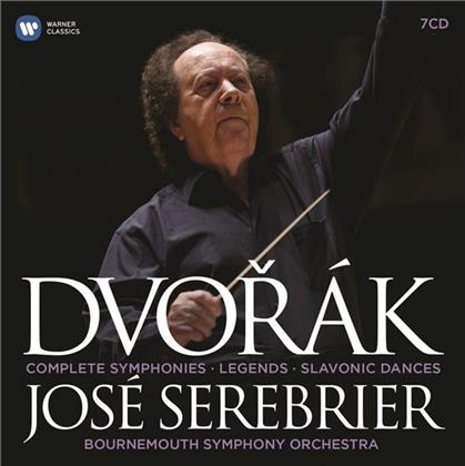 Antonin Dvorák (1841-1904), Jose Serebrier & Bournemouth Symphony Orchestra - Sinfonien 1-9, Slawische Tänze, Legenden (7 CD)