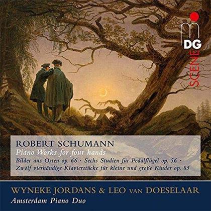 Robert Schumann (1810-1856), Wyneke Jordans & Leo van Doeselaar - Piano Works For Four Hands (Hybrid SACD)