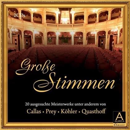 Hermann Prey, Barbara Schlick, Anneliese Rothenberger, Thomas Quasthoff, +, … - Große Stimmen - 20 Ausgesuchte Meisterwerke Unter Anderem Von Callas, Prey, Köhler, Quasthoff (2 CD)