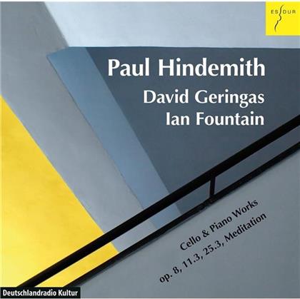 Paul Hindemith (1895-1963), David Geringas & Ian Fountain - Cello & Piano Works - Three Pieces For Cello And Piano op.8, Sonata For Cello op.25 Nr.3, Meditation aus Nobilissima Visione, Cellosonata op. 11 Nr. 3