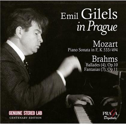 Wolfgang Amadeus Mozart (1756-1791), Johannes Brahms (1833-1897) & Emil Gilels - Emil Gilels In Prag